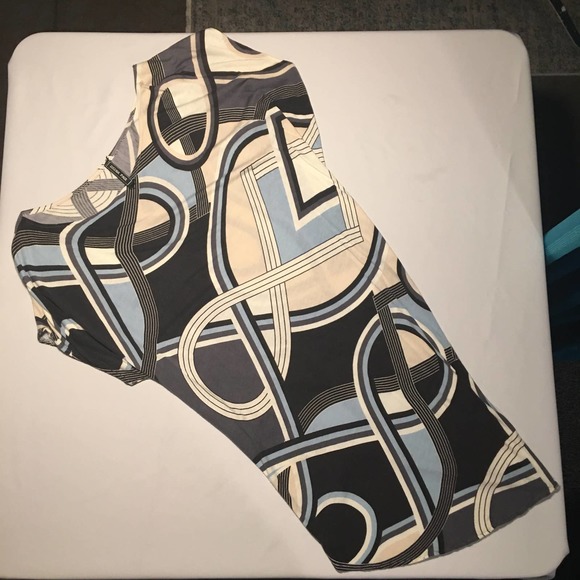 Eugenia Paul Geometric Print Asymmetrical Shirt - Picture 3 of 11